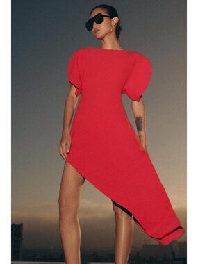 ZARA ZW COLLECTION ASYMMETRIC MIDI DRESS